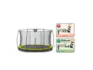 Silhouette Bodentrampolin ø366cm mit Sicherheitsnetz - grün