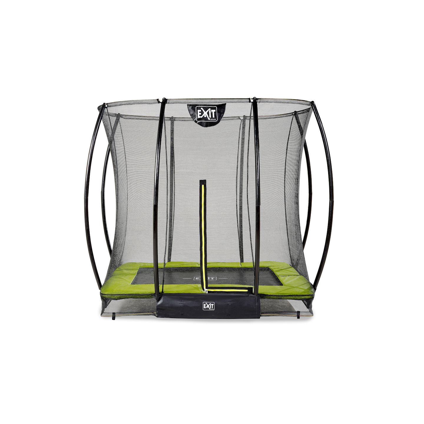 Silhouette Bodentrampolin 153x214cm mit Sicherheitsnetz - grün