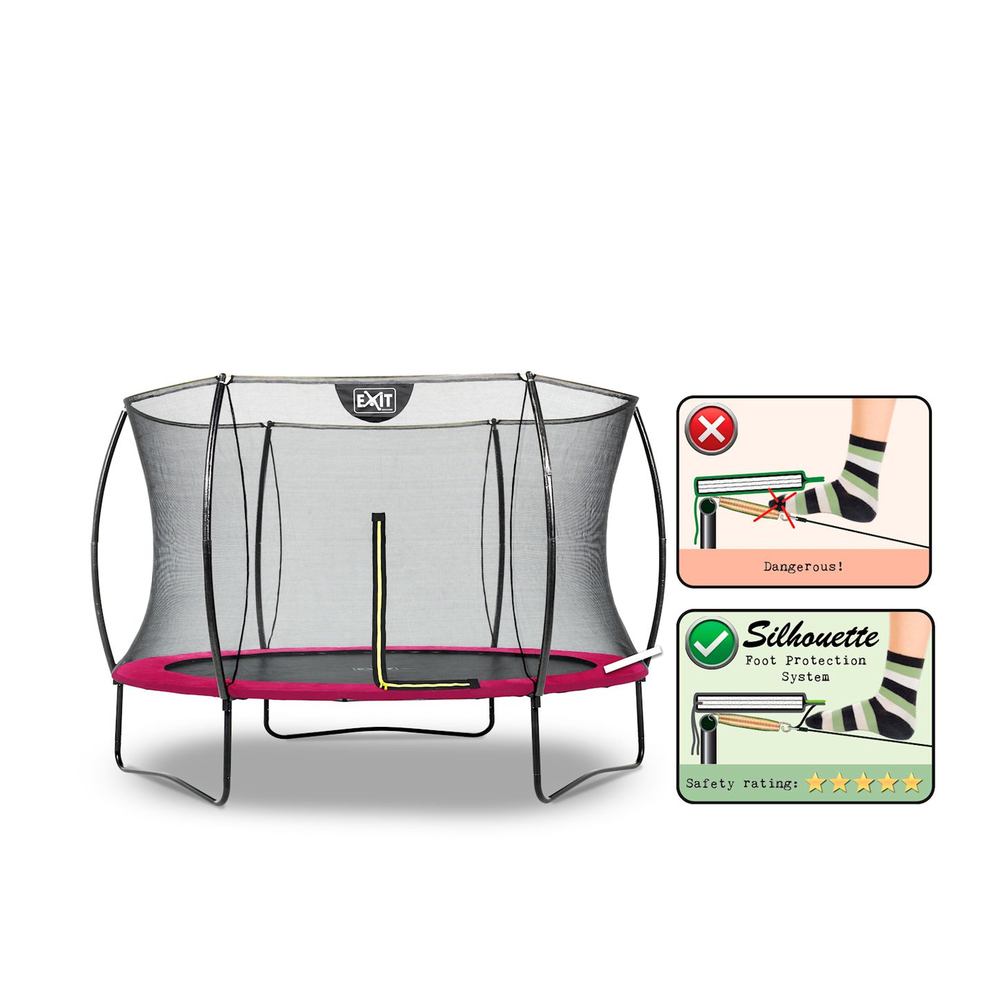 Silhouette Trampolin ø305cm - rosa