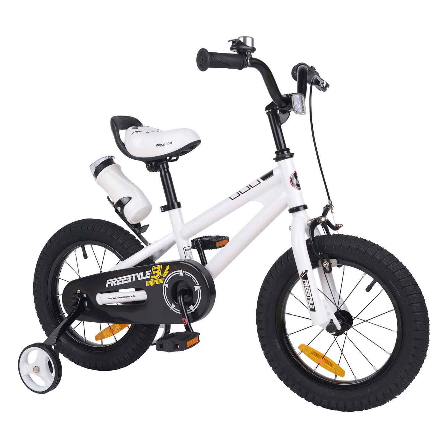 Freestyle 14 Zoll Kindervelo mit Getränkehalter Weiss