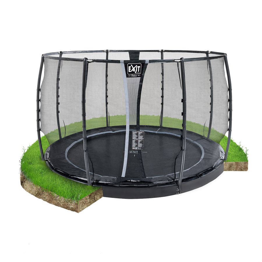 Trampolin Ground Dynamic mit Netz 305 cm - schwarz
