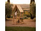 Yuki 550 Holzspielhaus mit Rutsche, Balkon und Küche