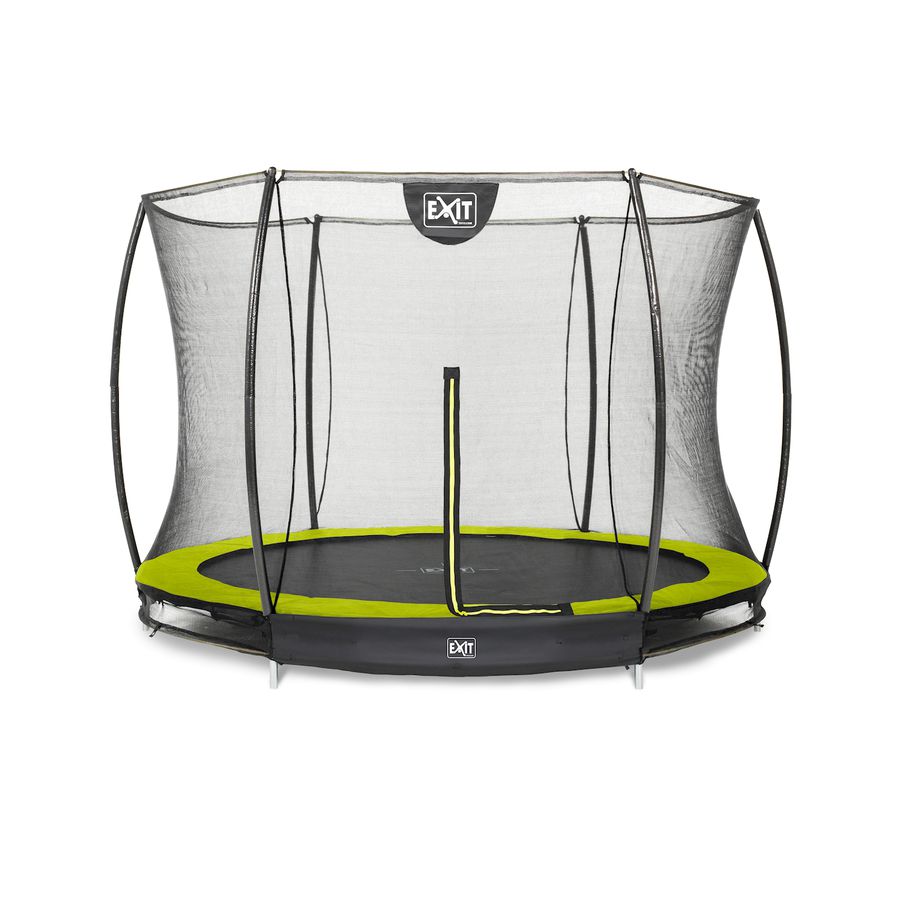 Silhouette Bodentrampolin ø244cm mit Sicherheitsnetz - grün