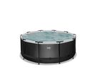 Pool inkl. Sandfilterpumpe 360x122 cm - Black Leather