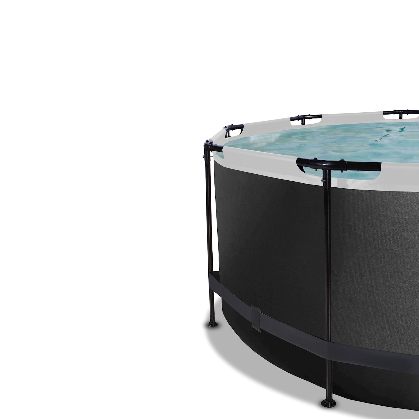 Pool inkl. Sandfilterpumpe 360x122 cm - Black Leather