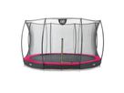 Silhouette Bodentrampolin ø366cm mit Sicherheitsnetz - rosa