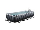 Pool inkl. Sandfilterpumpe 540x250x100 cm - Black Leather