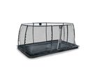 Dynamic ebenerdiges Trampolin 244x427cm mit Sicherheitsnetz - schwarz