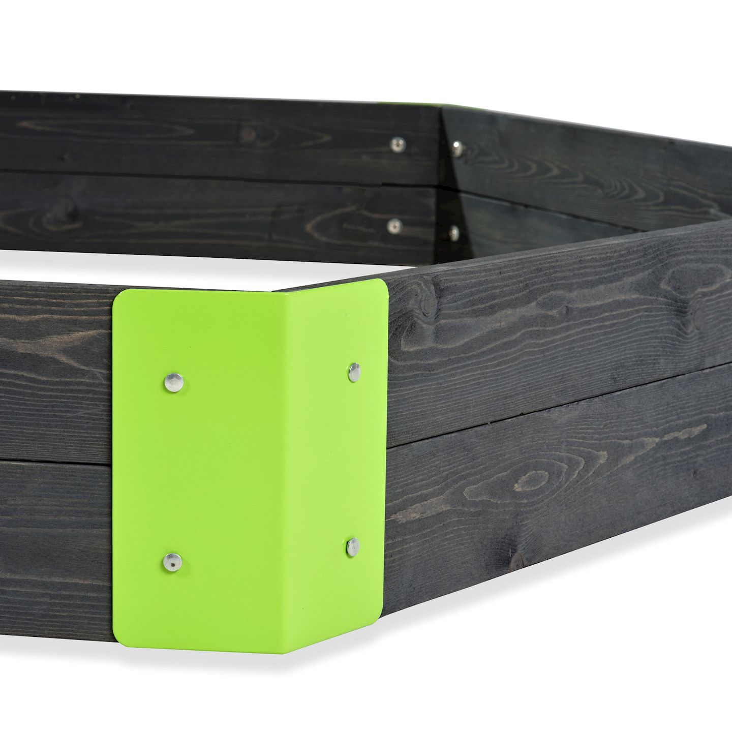 Aksent Holzsandkasten sechseckig 160x140cm