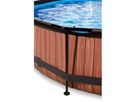 Pool inkl. Kartuschenfilter Pumpe 300x76 cm - Wood
