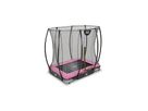 Silhouette Bodentrampolin 153x214cm mit Sicherheitsnetz - rosa