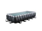 Pool inkl. Sandfilterpumpe 540x250x100 cm - Black Leather