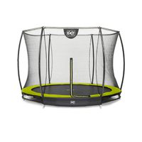 Silhouette Bodentrampolin ø244cm mit Sicherheitsnetz - grün