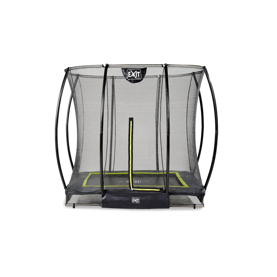 Silhouette Bodentrampolin 153x214cm mit Sicherheitsnetz - schwarz