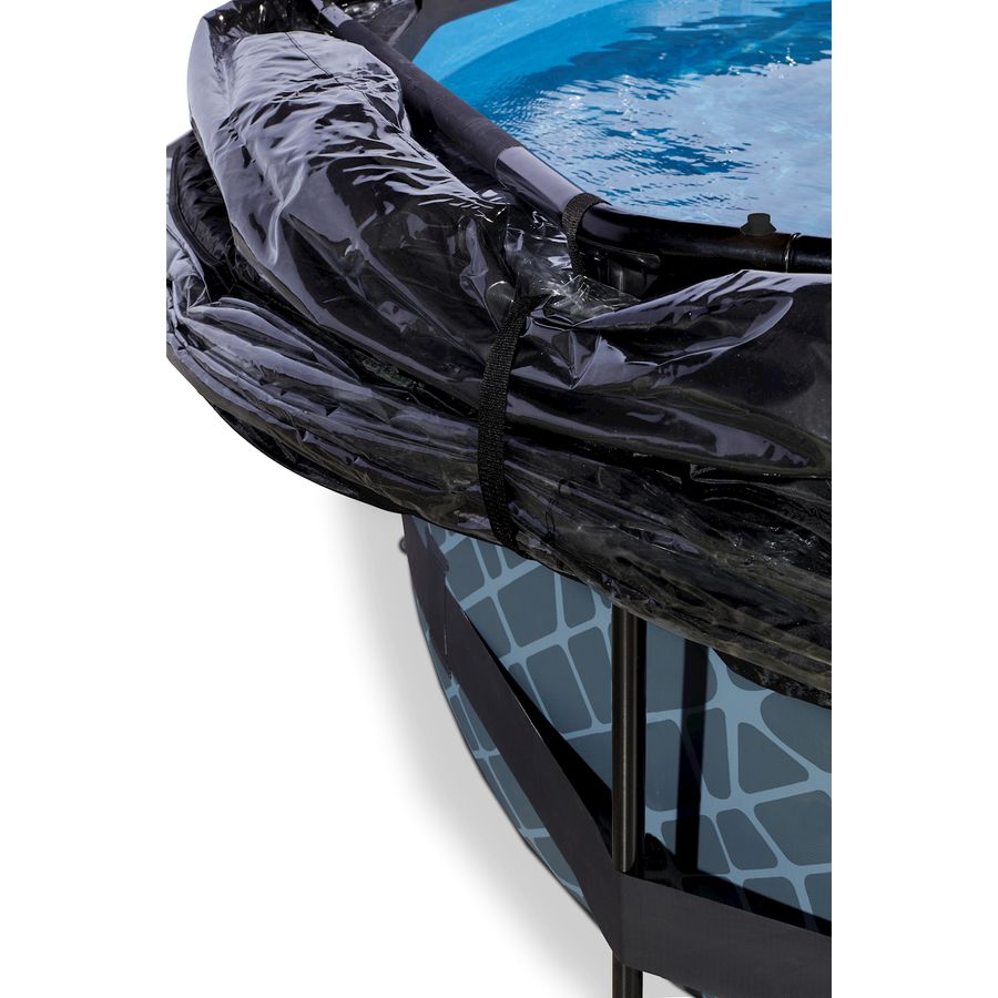 Pool mit Dach inkl. Kartuschenfilter Pumpe 360x76 cm - Stone