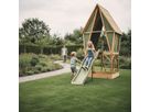 Yuki 550 Holzspielhaus mit Rutsche, Balkon und Küche
