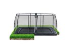 Dynamic ebenerdiges Trampolin 275x458cm mit Sicherheitsnetz - schwarz