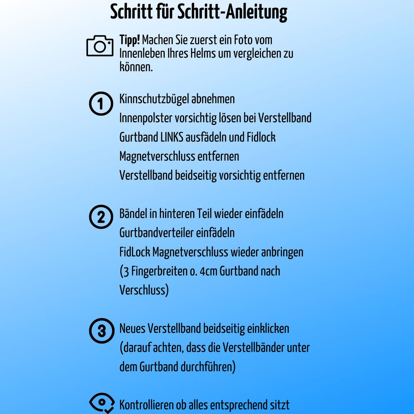 Ersatz-Verstellband für frezzo frezzo Rowdy Fullface Helm