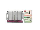 Silhouette Bodentrampolin 214x305cm mit Sicherheitsnetz - rosa