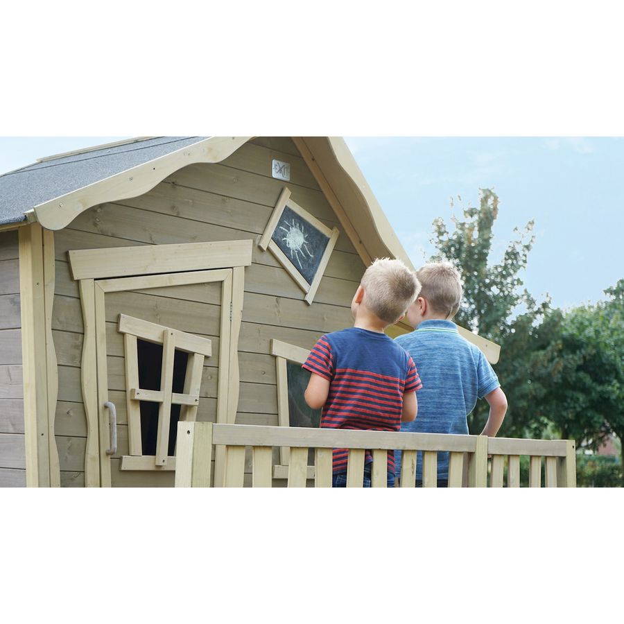 Crooky 350 Holzspielhaus - graubeige