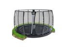 Dynamic ebenerdiges Trampolin ø366cm mit Sicherheitsnetz - schwarz