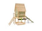 Yuki 550 Holzspielhaus mit Rutsche, Balkon und Küche